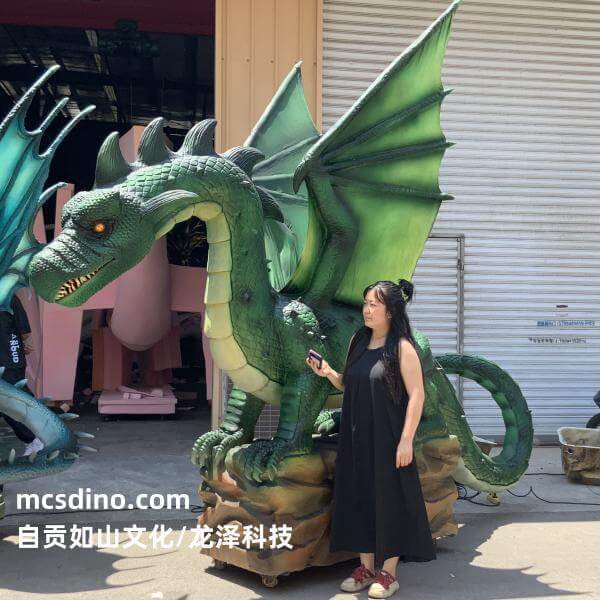 Interactive European Dragon Animatronic Display-DRA047