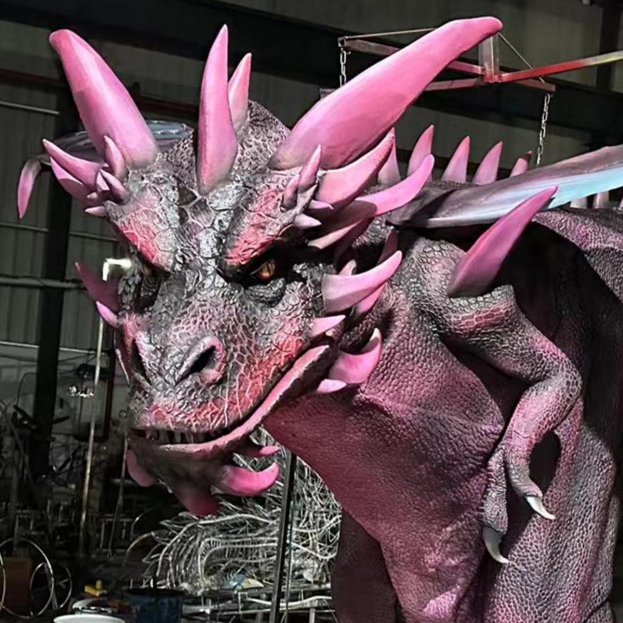 Unleash the Magic with the Lifelike Luminous Fire Dragon Costume
