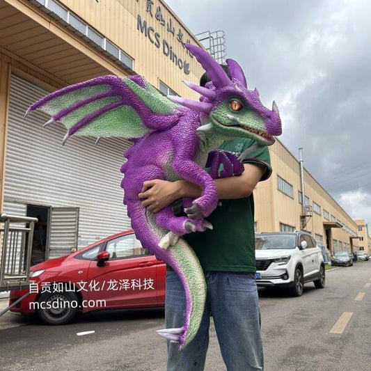 Purple Electro Dragon hand puppet-BB121