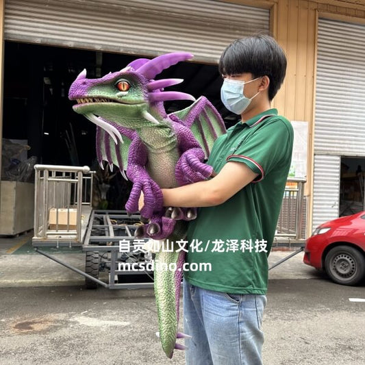 Purple Electro Dragon hand puppet-BB121
