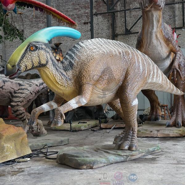 MCSDINO Animatronic Dinosaur Jurassic Parasaurolophus Animatronic Dinosaur Model-MCSP004