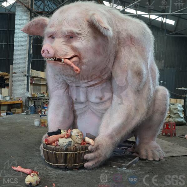 Silicone Pig Man Skullskin - Haunted House Creations