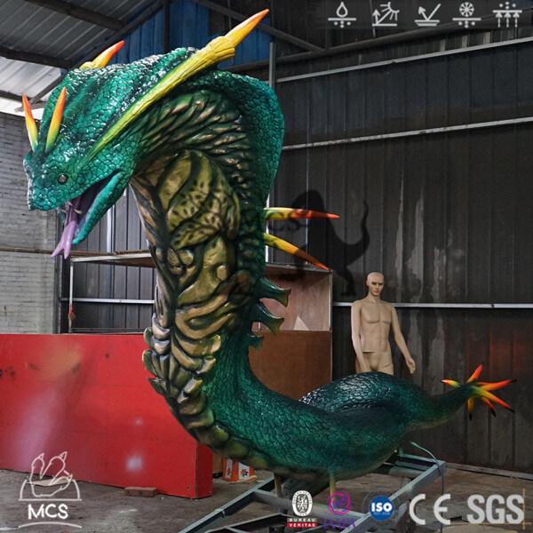 MCSDINO Bespoke Animatronics Halloween Giant Snake Prop Striking Serpent Basilisks Model-CUS012