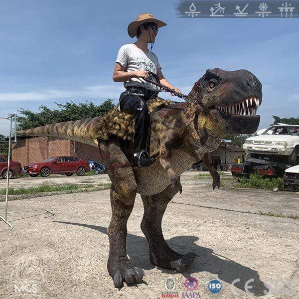 Wrangler Ride On T-Rex Stilts Costume Experience Jurassic Riding -DCTR