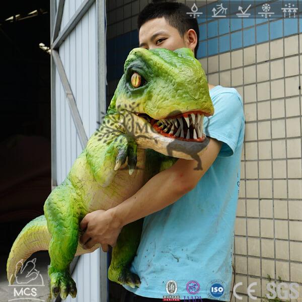 47'' Cuddling Green Baby T-Rex Puppet For Kids Party-BB039