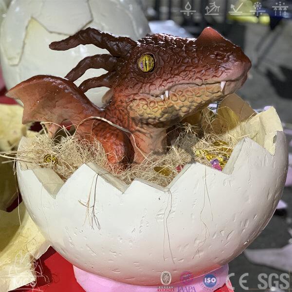 MCSDINO Egg and Puppet Animated Hatching Fire Dragon Egg-BB049