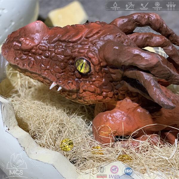 MCSDINO Egg and Puppet Animated Hatching Fire Dragon Egg-BB049