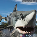 Load image into Gallery viewer, MCSDINO Robotic Animals Scary Large Robotic White Shark Model
